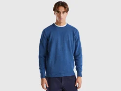Crew neck sweater in pure Merino wool