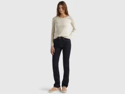 Crew neck sweater in pure cotton