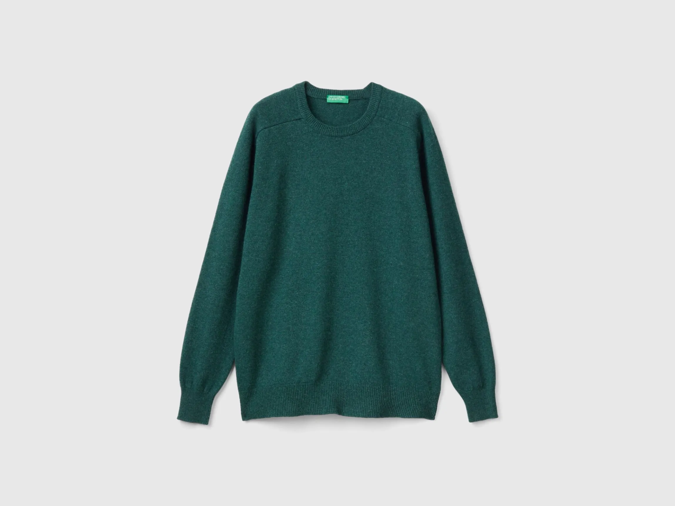 Crew neck sweater in pure Merino wool