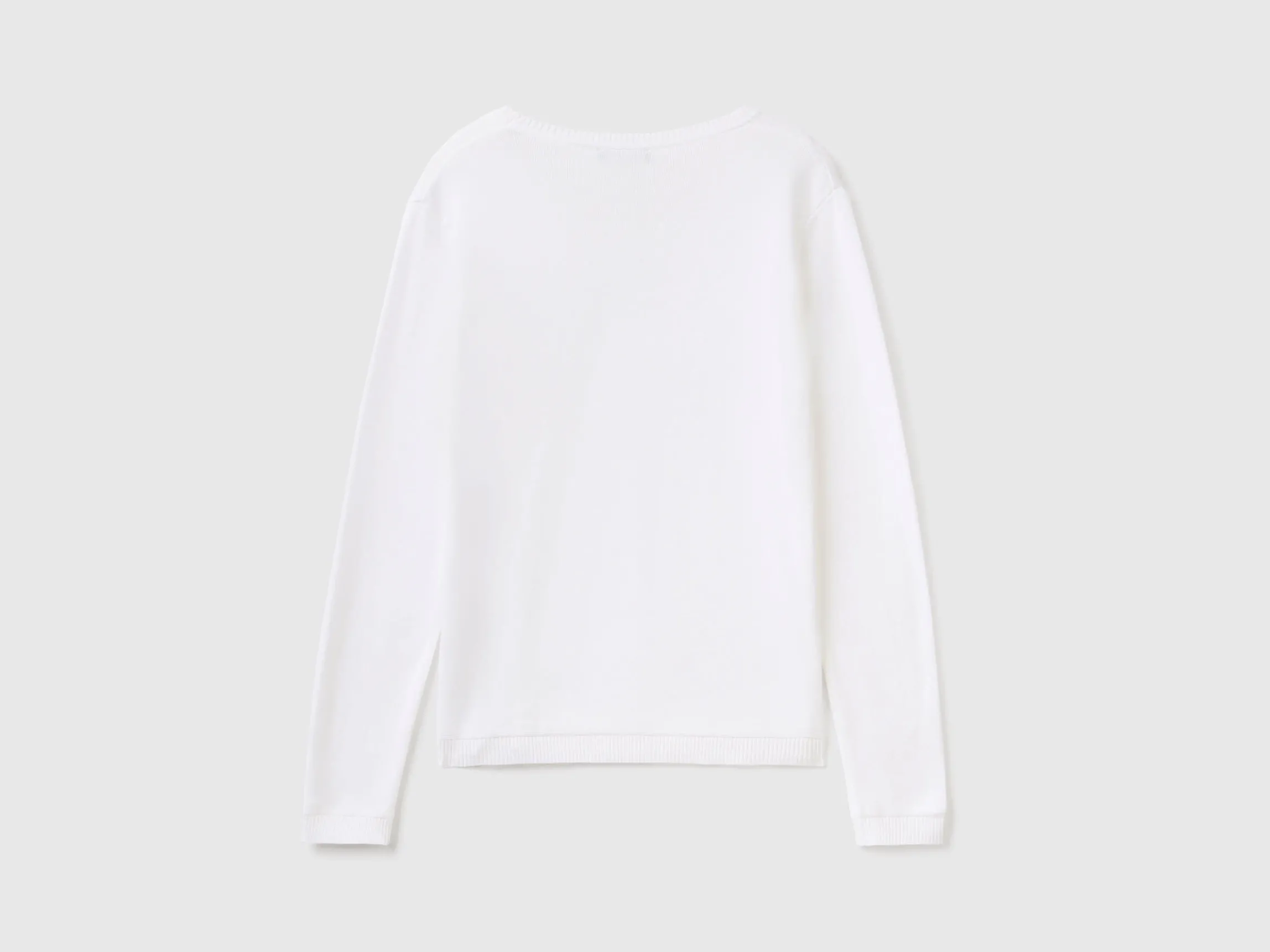 Crew neck sweater in pure cotton