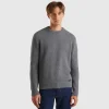 Crew neck sweater in wool blend