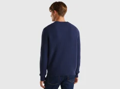 Crew neck sweater in wool blend