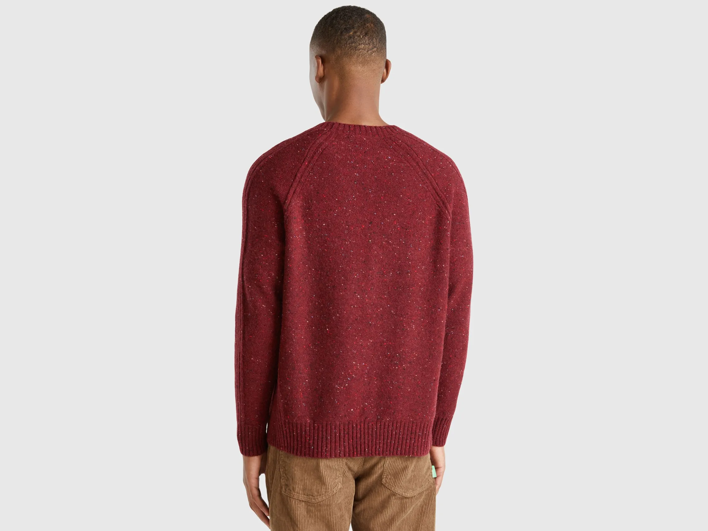 Crew neck sweater in wool blend