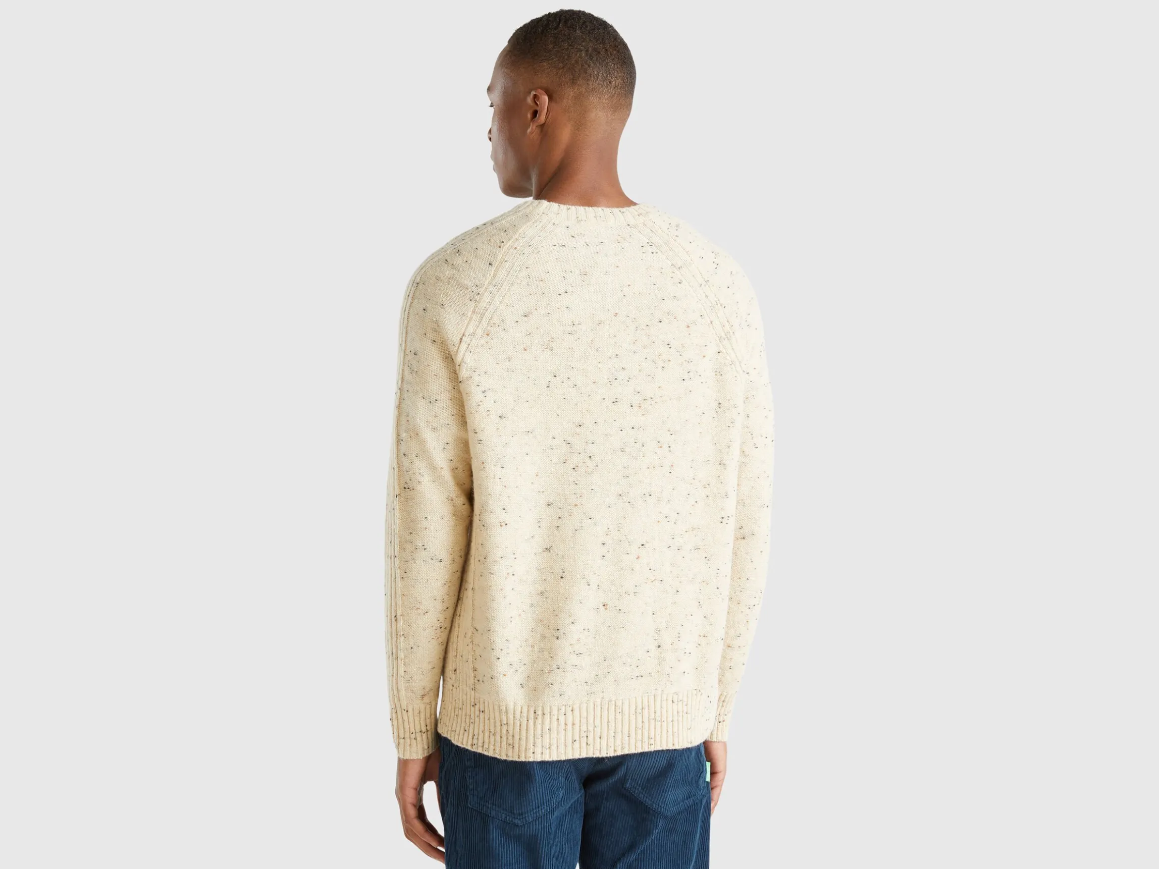 Crew neck sweater in wool blend
