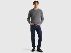 Crew neck sweater in wool blend