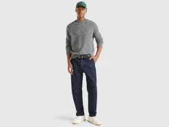 Crew neck sweater in wool blend