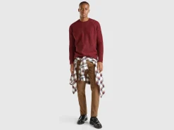 Crew neck sweater in wool blend