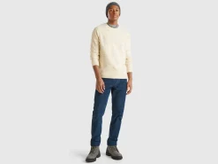Crew neck sweater in wool blend