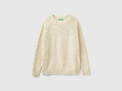 Crew neck sweater in wool blend