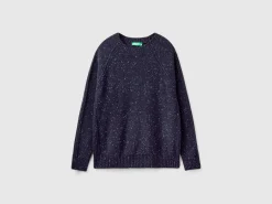 Crew neck sweater in wool blend