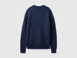 Crew neck sweater in wool blend