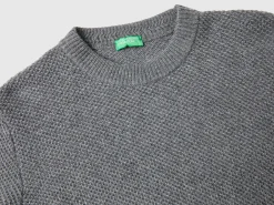 Crew neck sweater in wool blend