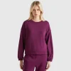 Crew neck sweatshirt in cotton blend