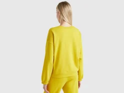 Crew neck sweatshirt in cotton blend
