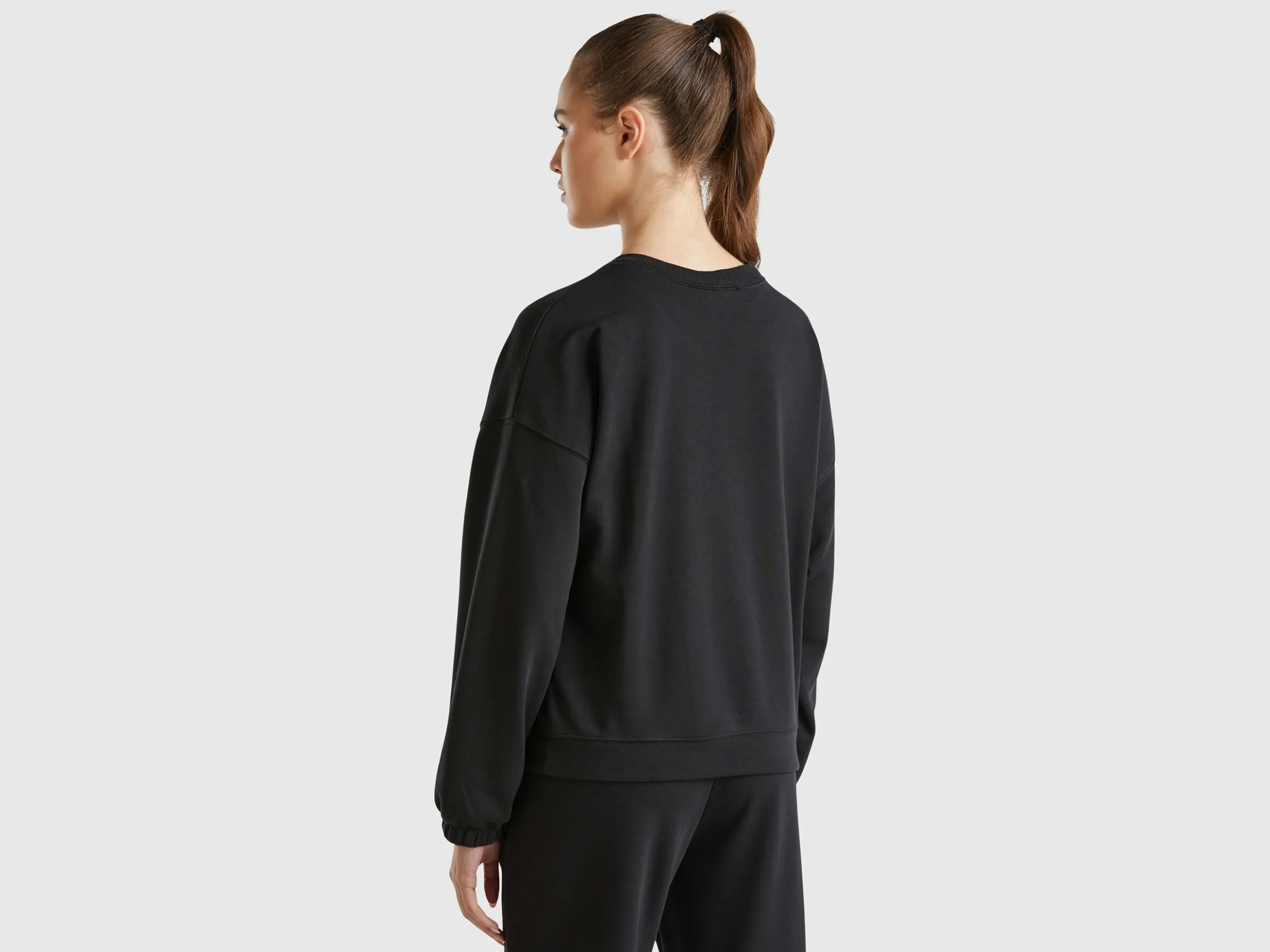 Crew neck sweatshirt in cotton blend