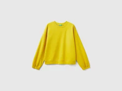 Crew neck sweatshirt in cotton blend