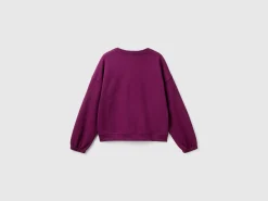 Crew neck sweatshirt in cotton blend