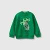 Crew neck sweatshirt with print