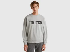 Crew neck sweatshirt with logo print