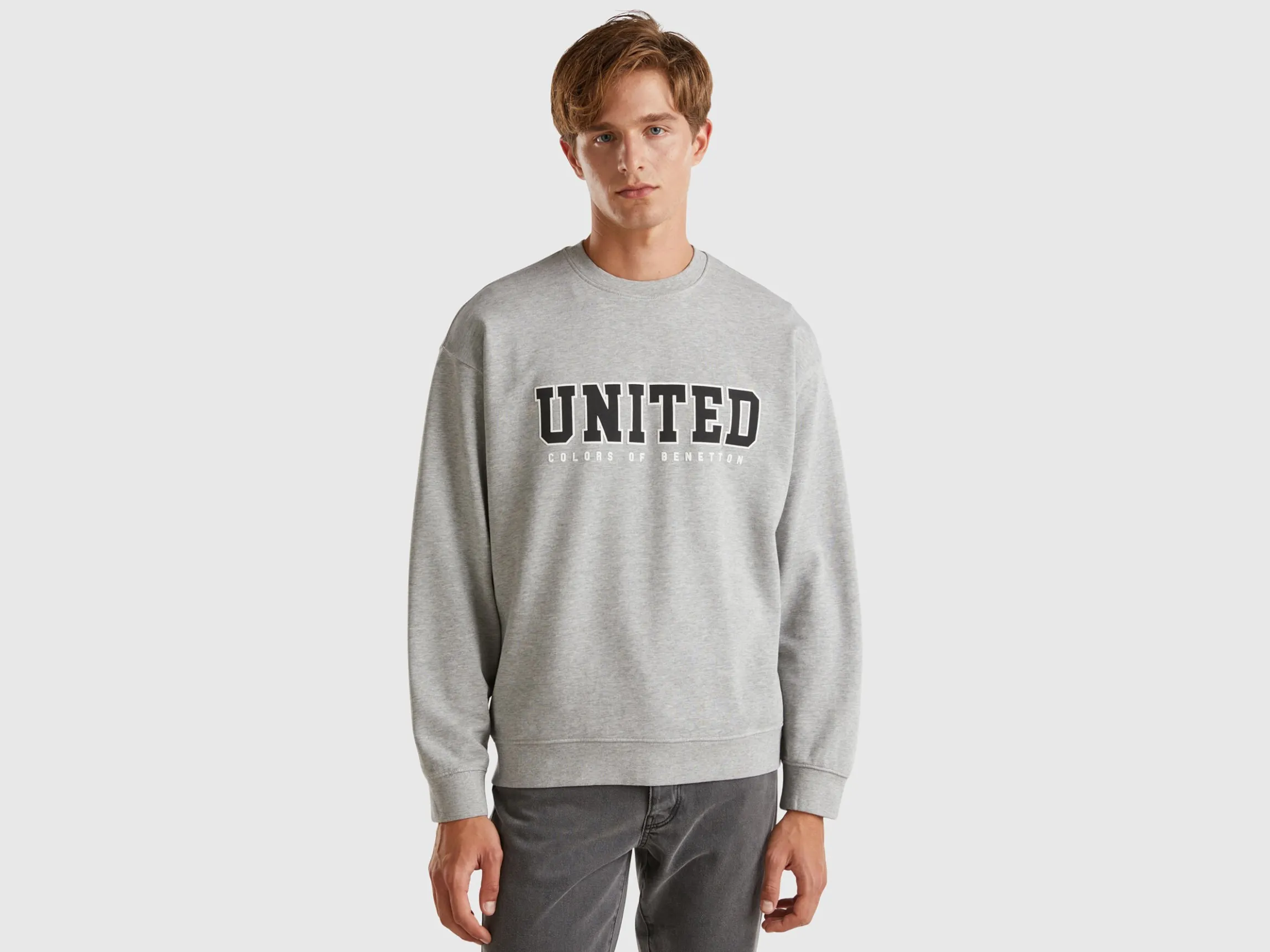 Crew neck sweatshirt with logo print