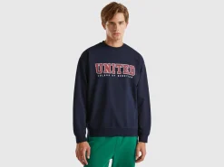 Crew neck sweatshirt with logo print