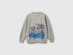 Crew neck sweatshirt with print