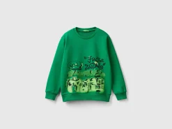 Crew neck sweatshirt with print