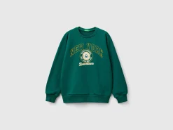 Crew neck sweatshirt with print