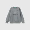 Crew neck sweatshirt with print