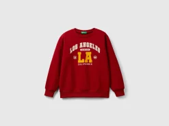 Crew neck sweatshirt with print