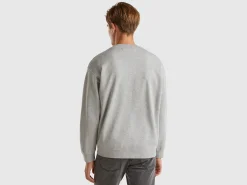 Crew neck sweatshirt with logo print
