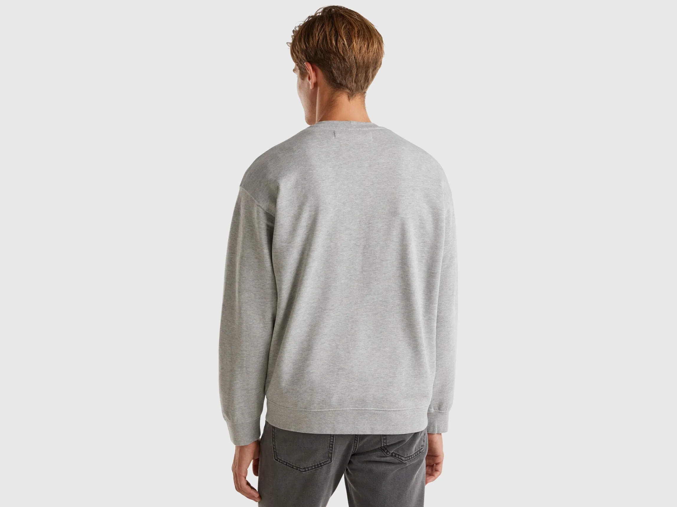 Crew neck sweatshirt with logo print