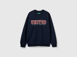Crew neck sweatshirt with logo print
