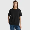 Crew neck t-shirt in slub cotton