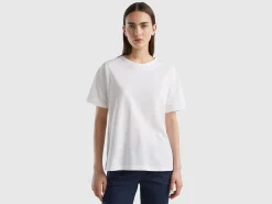 Crew neck t-shirt in slub cotton