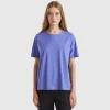 Crew neck t-shirt in slub cotton