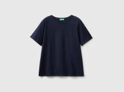Crew neck t-shirt in slub cotton