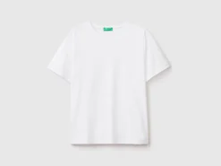 Crew neck t-shirt in slub cotton