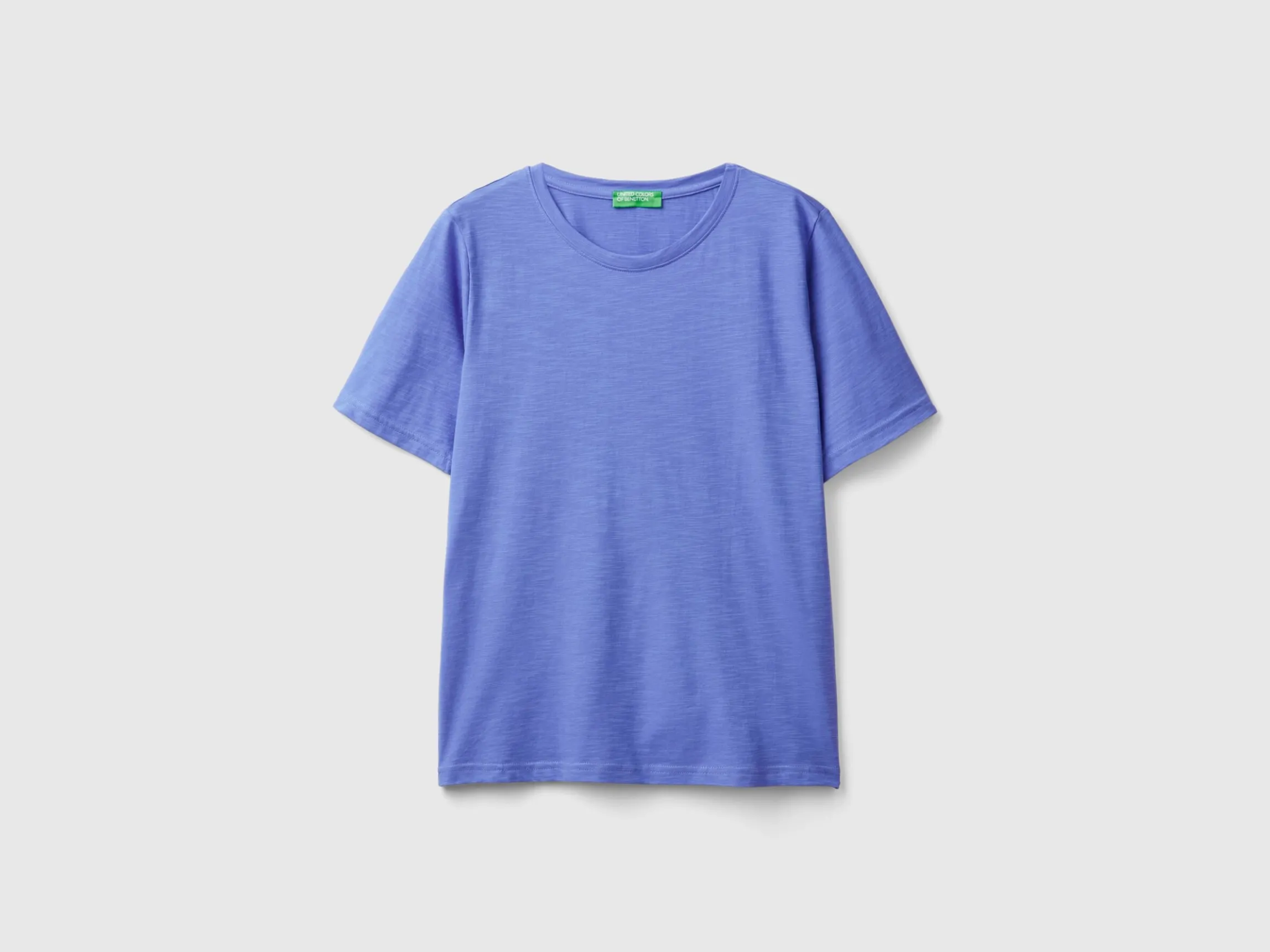 Crew neck t-shirt in slub cotton