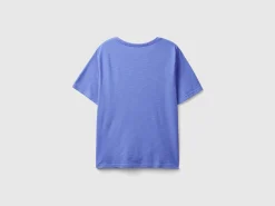 Crew neck t-shirt in slub cotton