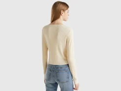 Cropped cardigan with laces
