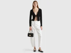 Cropped cardigan with laces