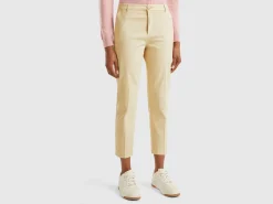 Cropped chinos in stretch cotton