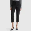 Cropped chinos in stretch cotton