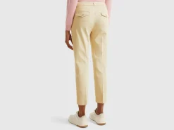 Cropped chinos in stretch cotton