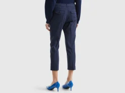 Cropped chinos in stretch cotton