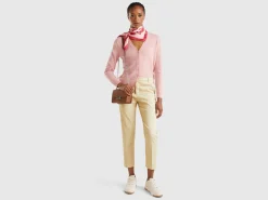 Cropped chinos in stretch cotton
