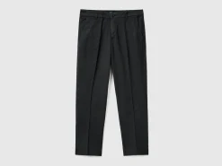 Cropped chinos in stretch cotton