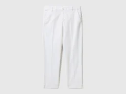 Cropped chinos in stretch cotton