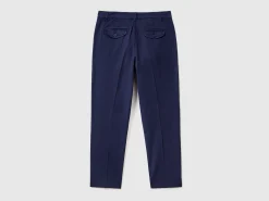 Cropped chinos in stretch cotton
